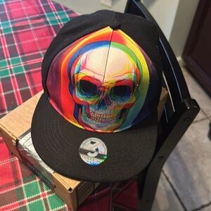 skull snapback hat
